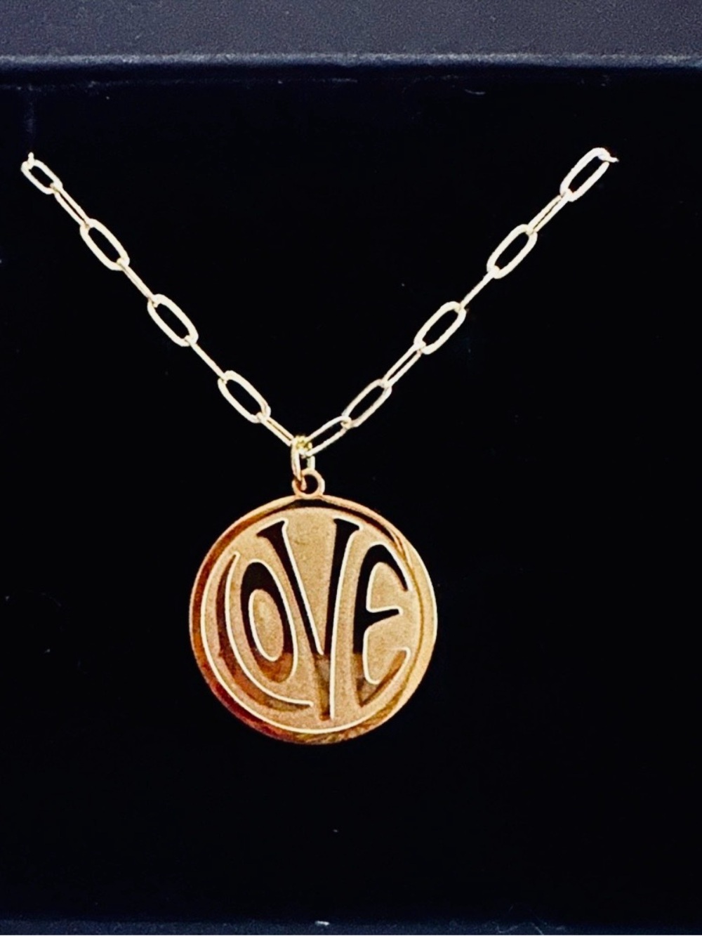 Gold Love Pendant Necklace